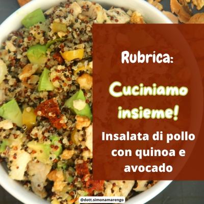 Insalata di pollo con quinoa e avocado