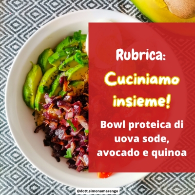 BOWL PROTEICA DI UOVA SODE, AVOCADO E QUINOA