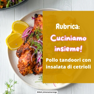 POLLO TANDOORI CON INSALATA DI CETRIOLI